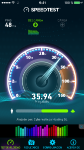 Speedtest de la conexión Wifi