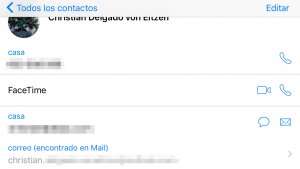 Direcciones encontrados en Mail