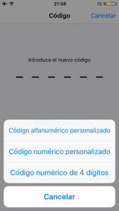 Código de seguridad de 6 dígitos en el iPhone