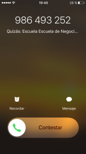 Llamada: Quizá es... en el iPhone