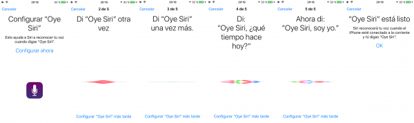 Configurar "Oye Siri"