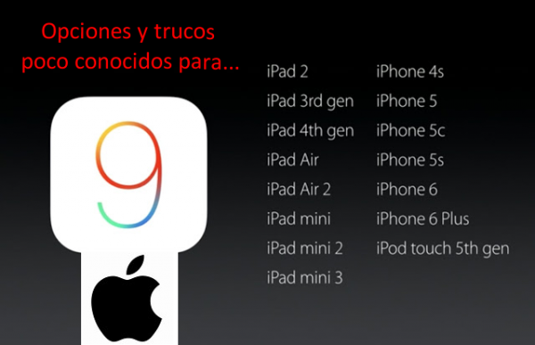 Opciones y trucos de iPhone, iPad y iPod touch