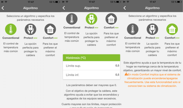 Algoritmo del termostato inteligente