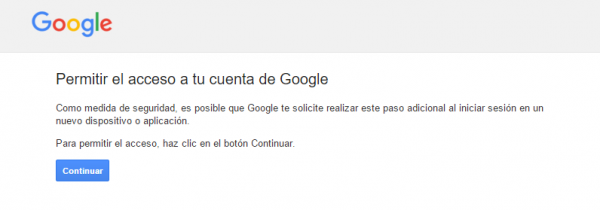 Gmail: permitir acceso a la cuenta 