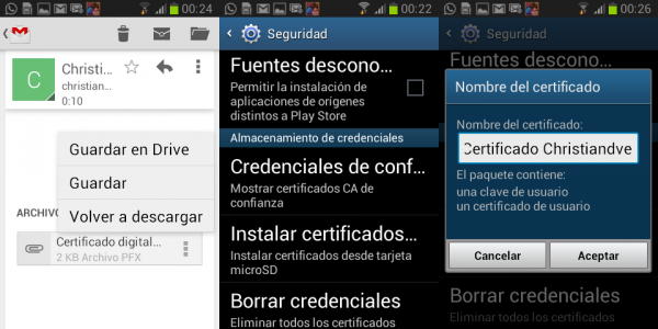 Cómo instalar el certificado de la FNMT en Android (smartphones, tabletas,…)