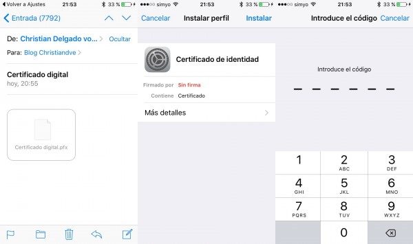 Cómo instalar el certificado de la FNMT en iPhone, iPad, iPad mini o iPod touch (iOS)