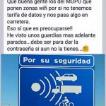 Qué buena la MOPU que dan Wifi por si no tenemos datos... y esos Guardias Civiles ahí deben estar para dar la contraseña...