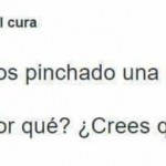 Cariño, hemos pinchado una rueda. ¿Y el gato? En casa. ¿Por qué? ¿Crees que ha sido él?