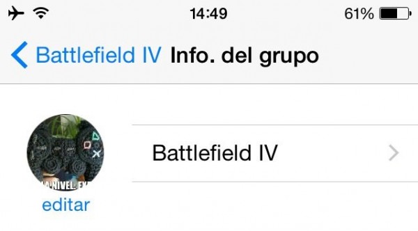 Grupo de WhatsApp para jugar al Battlefield-iv