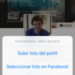 Cambiar foto o vídeo de perfil en Facebook en mi caso: Próximamente: vídeos de perfil