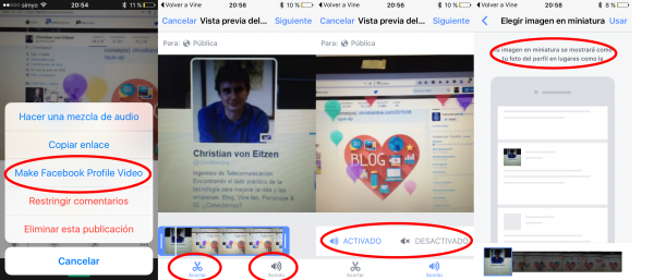 Cómo poner un vídeo de perfil de Facebook usando Vine