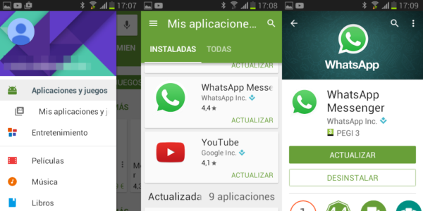 Cómo actualizar WhatsApp en Android