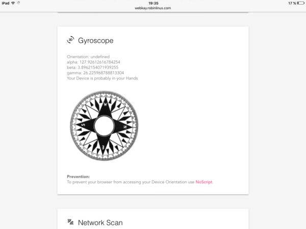 Gyroscopio en el iPad