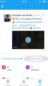 Twitter Engage: "monetize this video" ¿¿¿¿????