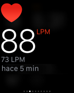 Medición de la frecuencia cardíaca en el Apple Watch