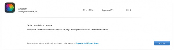 Apple: se ha cancelado la compra