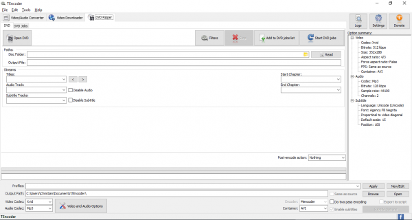 TEncoder video converter - DVD Ripper