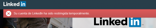 Cuenta restringida de LinkedIn temporalmente