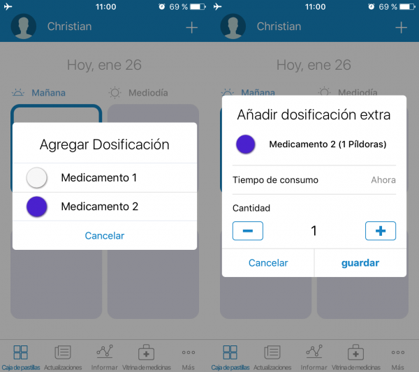 Cómo añadir una dosificación extra de medicamentos