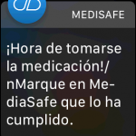 Recordatorio de tomar la medicación en el Apple Watch