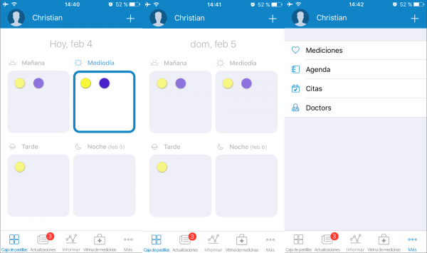 App para recordar tomar las pastillas o medicamentos versión iPhone