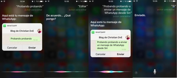 Cómo revisar y editar un mensaje de WhatsApp con Siri