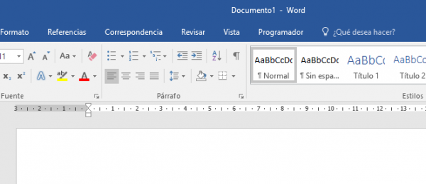 Cinta (Ribbon) de Microsoft Word sin la opción de dictar