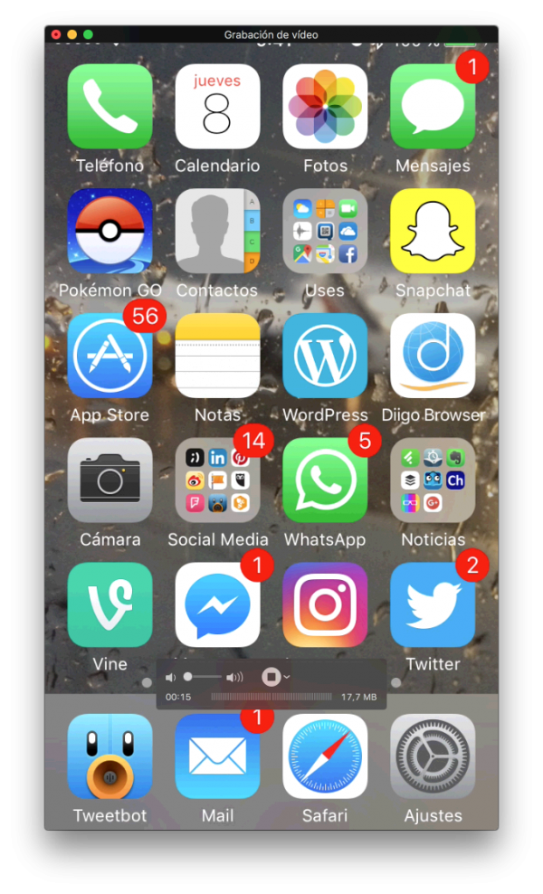 Grabando la pantalla del iPhone con QuickTime
