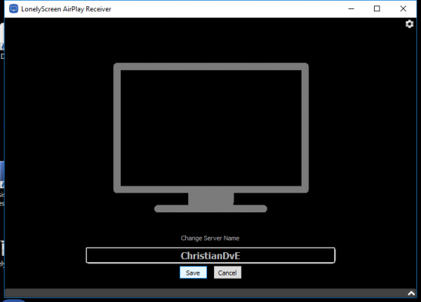 Cambiar el nombre de LonelyScreen como servidor de AirPlay