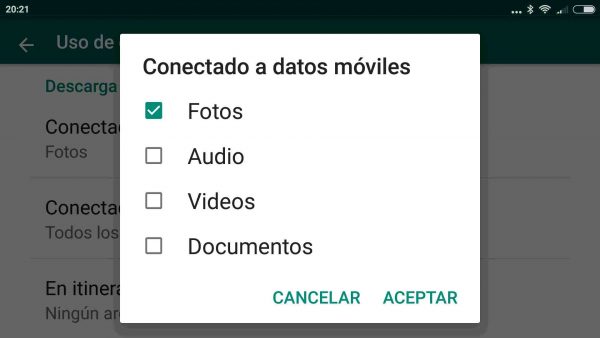 Cómo ahorrar batería y datos móviles en WhatsApp para Android