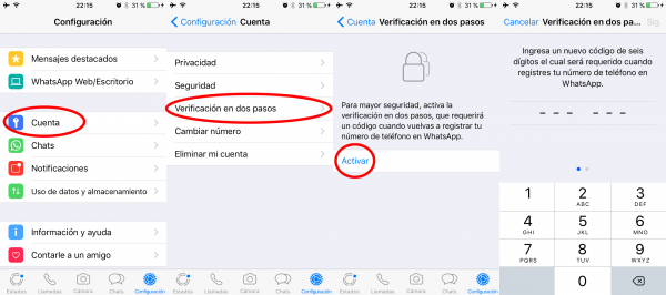 Cómo activar la verificación en dos pasos de WhatsApp en iPhone