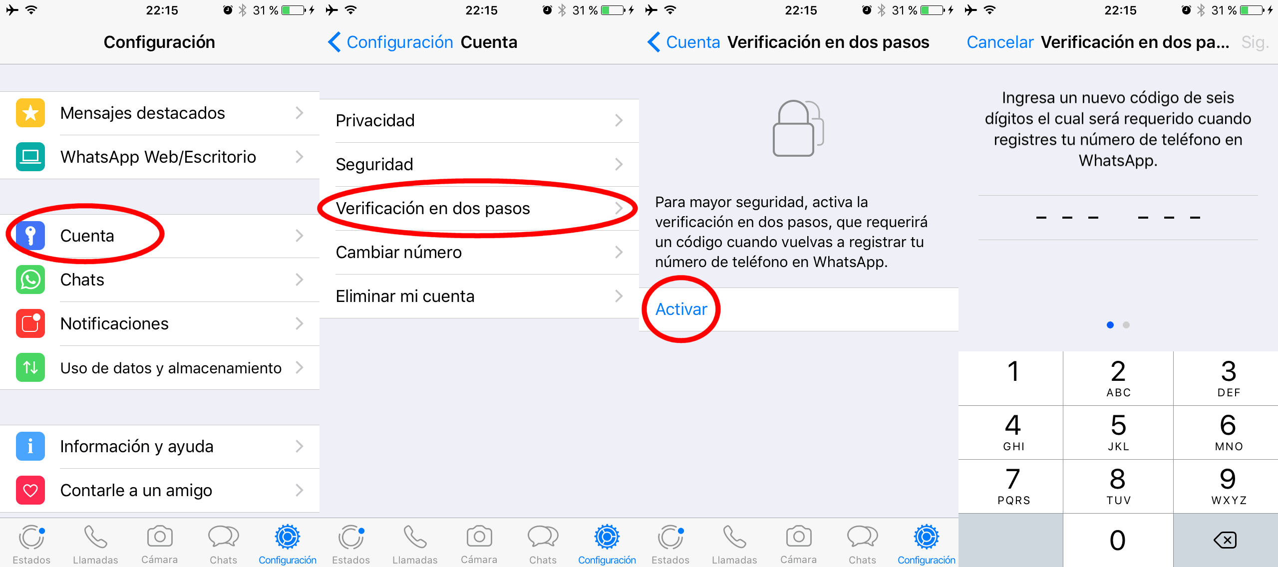 Cómo poner contraseña a WhatsApp en el iPhone SE 12 y 13