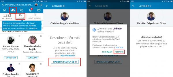 Cómo activar LinkedIn Cerca de ti en Android