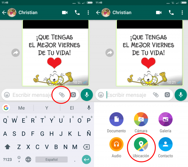 Cómo compartir la ubicación en tiempo real en WhatsApp en Android