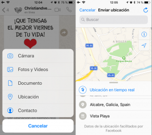 Cómo compartir la ubicación en tiempo real en WhatsApp en iPhone