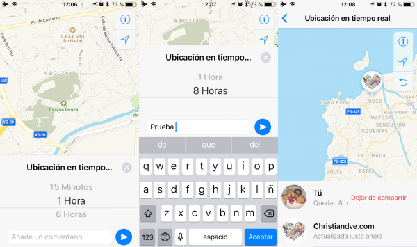 Enviar ubicación en tiempo real de WhatsApp en iPhone