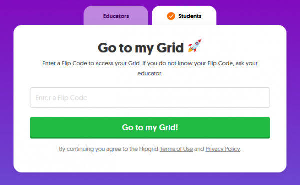 Cómo darse de alta gratis en FlipGrid como alumno/estudiante o participante