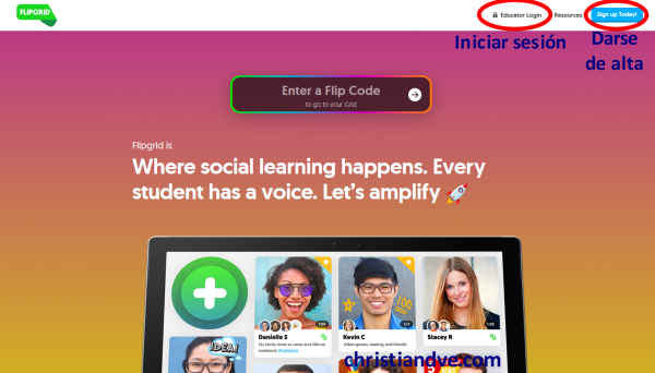 ¿Cómo darse de alta en FlipGrid?