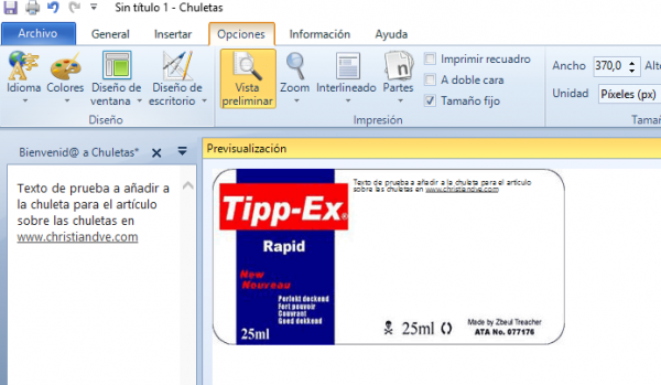 Chuletas para Windows - Chuletas y Cibr - Plantilla Tipp-Ex