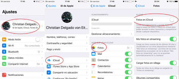 Desactivar fotos y vídeos en iCloud para poder borrarlos del iPhone, iPad o iPod touch