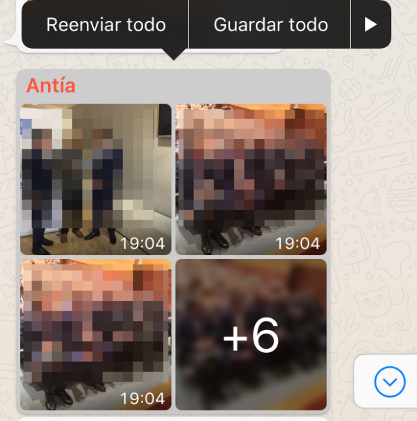 Reenviar, guardar o eliminar fotos en lote en WhatsApp