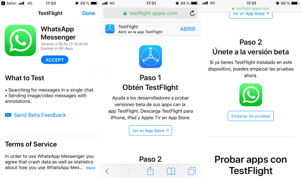 Cómo darse de alta como beta tester de WhatsApp para iPhone