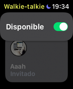 Walkie talkie en el Apple Watch