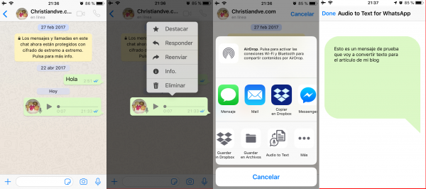 Audio to Text para convertir notas de voz y audios de WhatsApp en texto