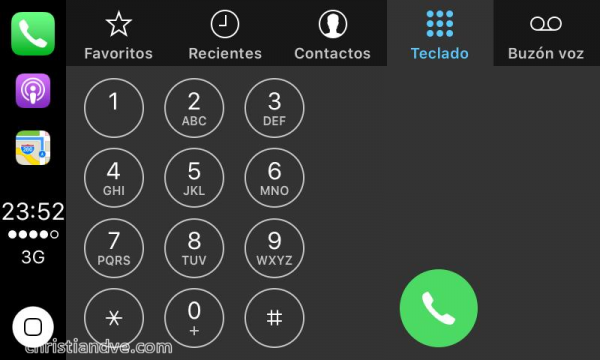 CarPlay y la app de Teléfono