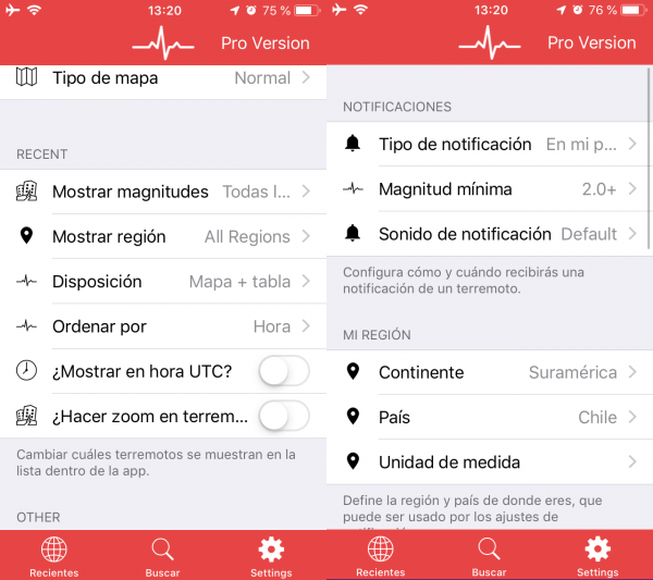 Earthquake alerts tracker - Configurar la app