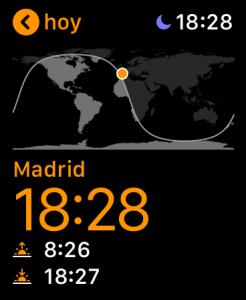 Hora mundial en el Apple Watch