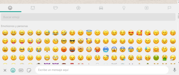 Emojis y emoticonos en WhatsApp web y la app de WhatsApp para Windows y macOS