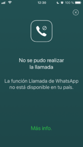 OMS y WhatsApp: no deja realizar llamadas o videollamadas