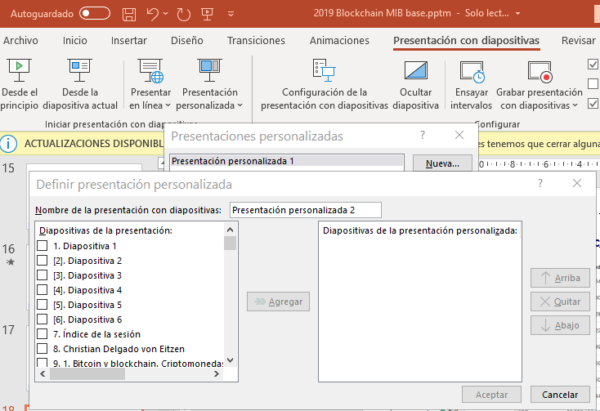 Presentación personalizada de PowerPoint